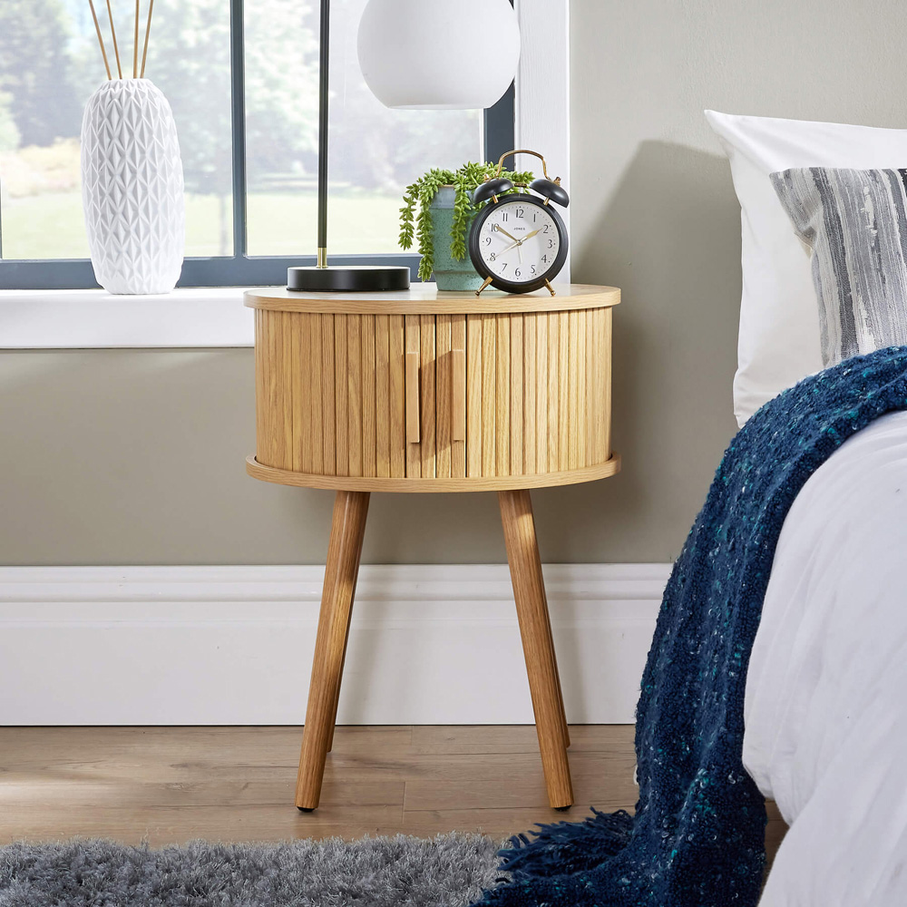 Home Source Coalville 2 Door Side Table Image 7