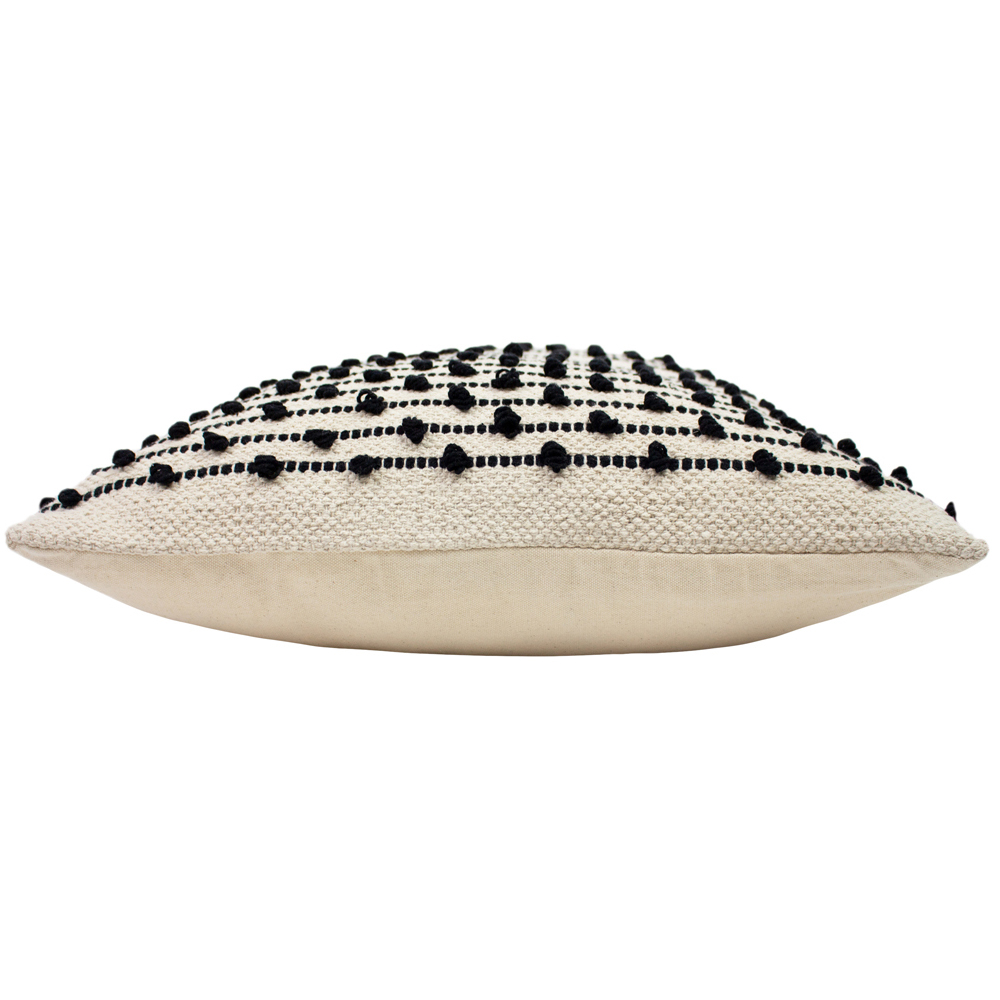 furn. Moss Natural and Black Woven Cushion Image 3