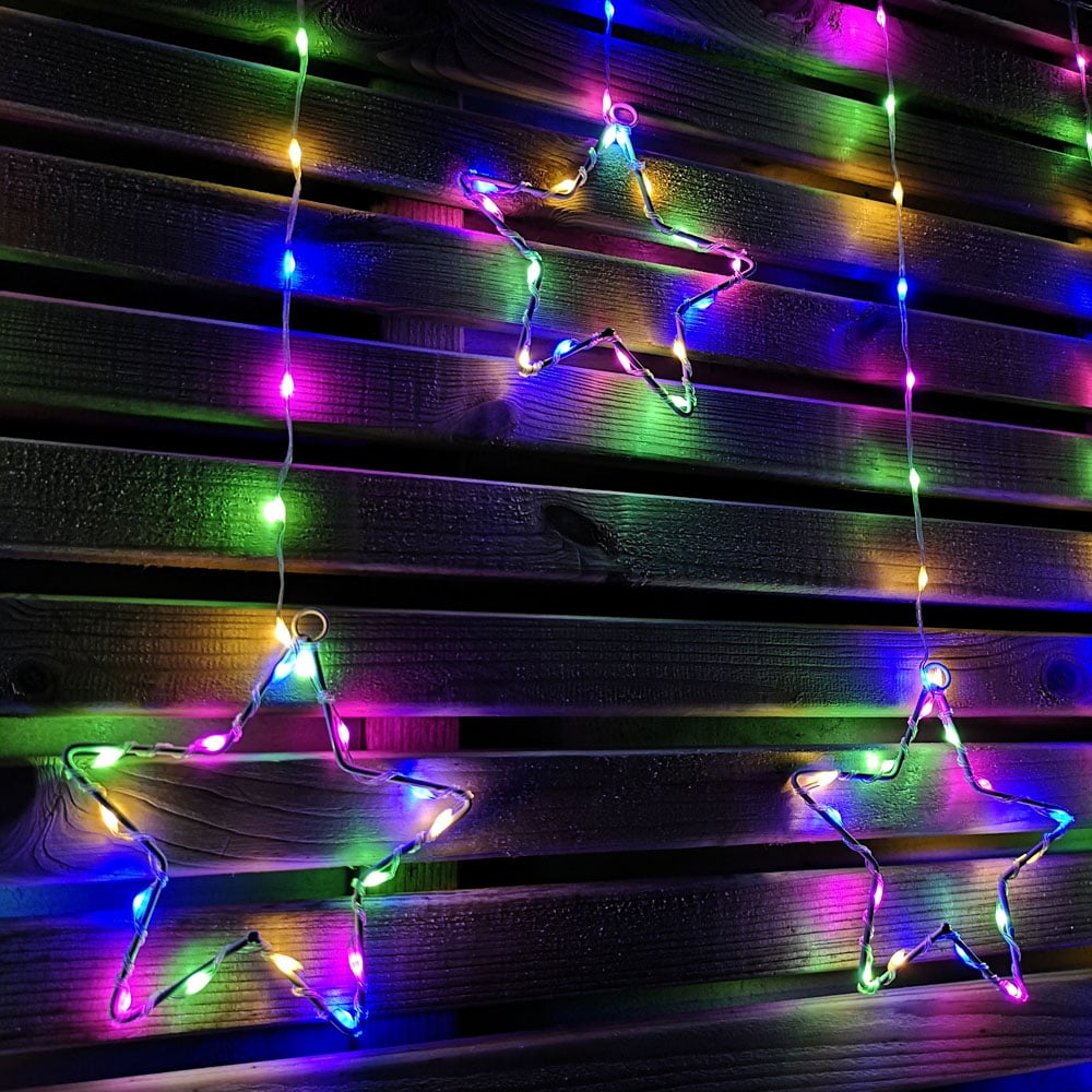 Samuel Alexander 256 Multicolour LED Star Curtain Lights Image 4