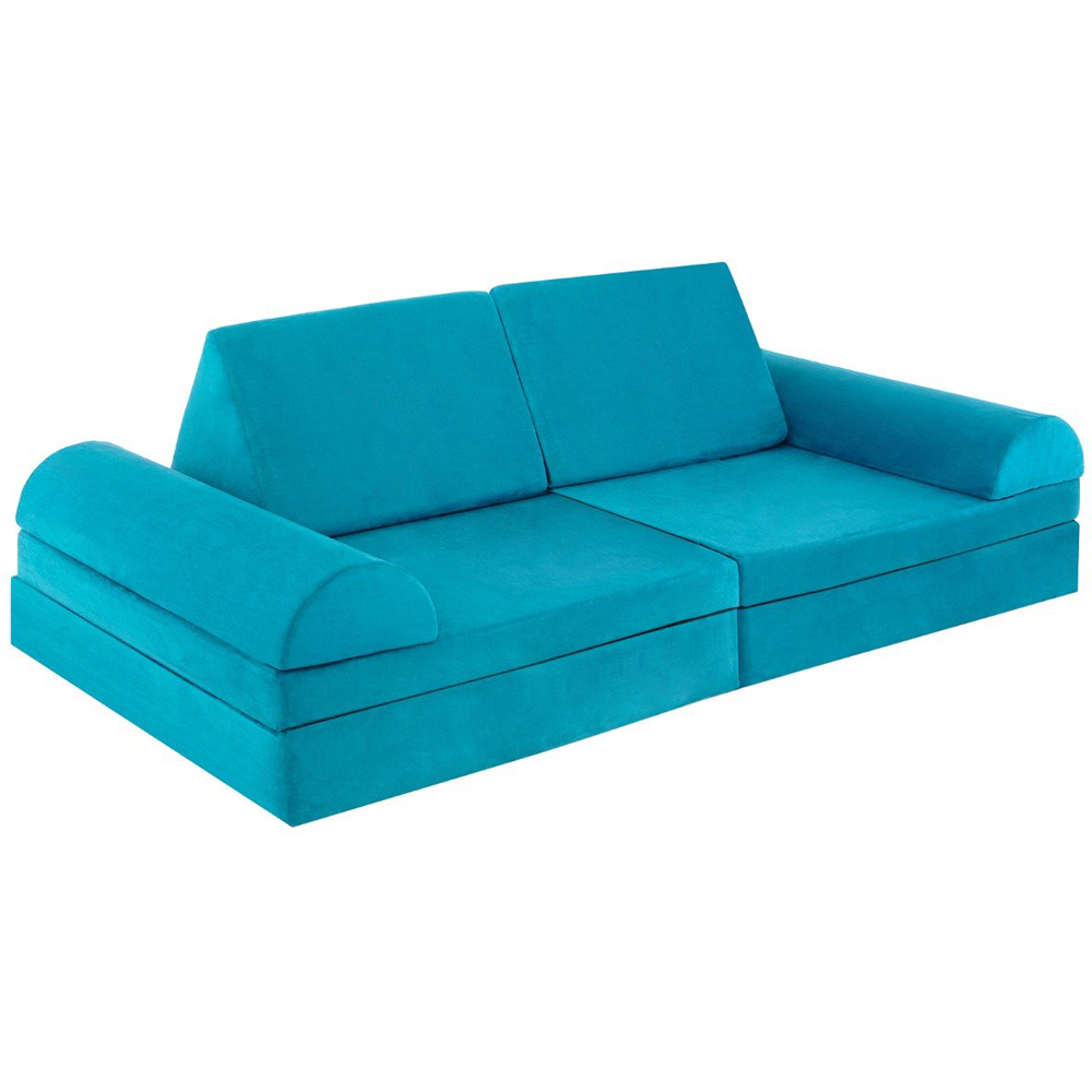 Costway Green Kids Modular Convertible Sofa Playset 6 Piece Image 2