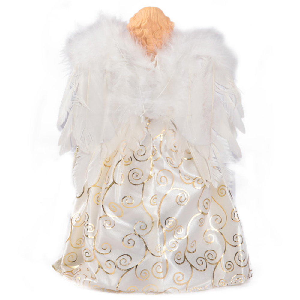 Living and Home Gold Angel Christmas Tree Topper with Lights Image 4