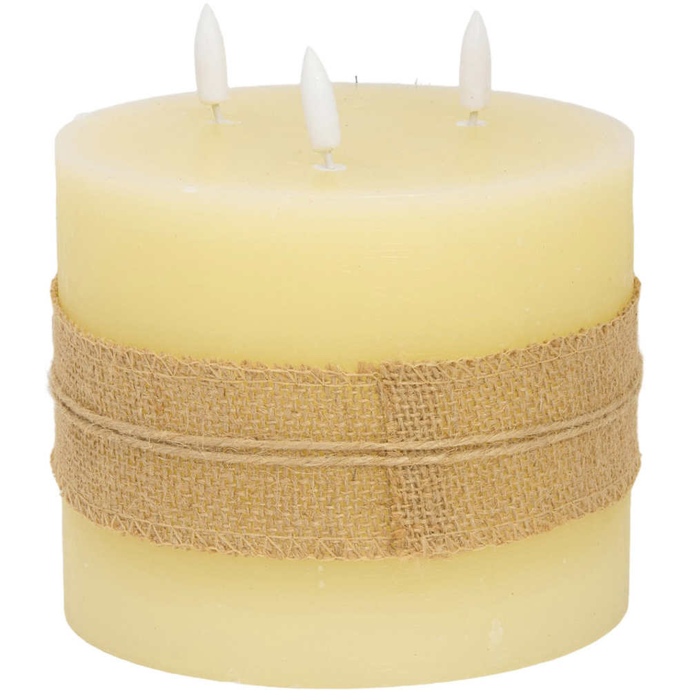 Orange and Cinnamon 3 Wick LED Candle Image 3