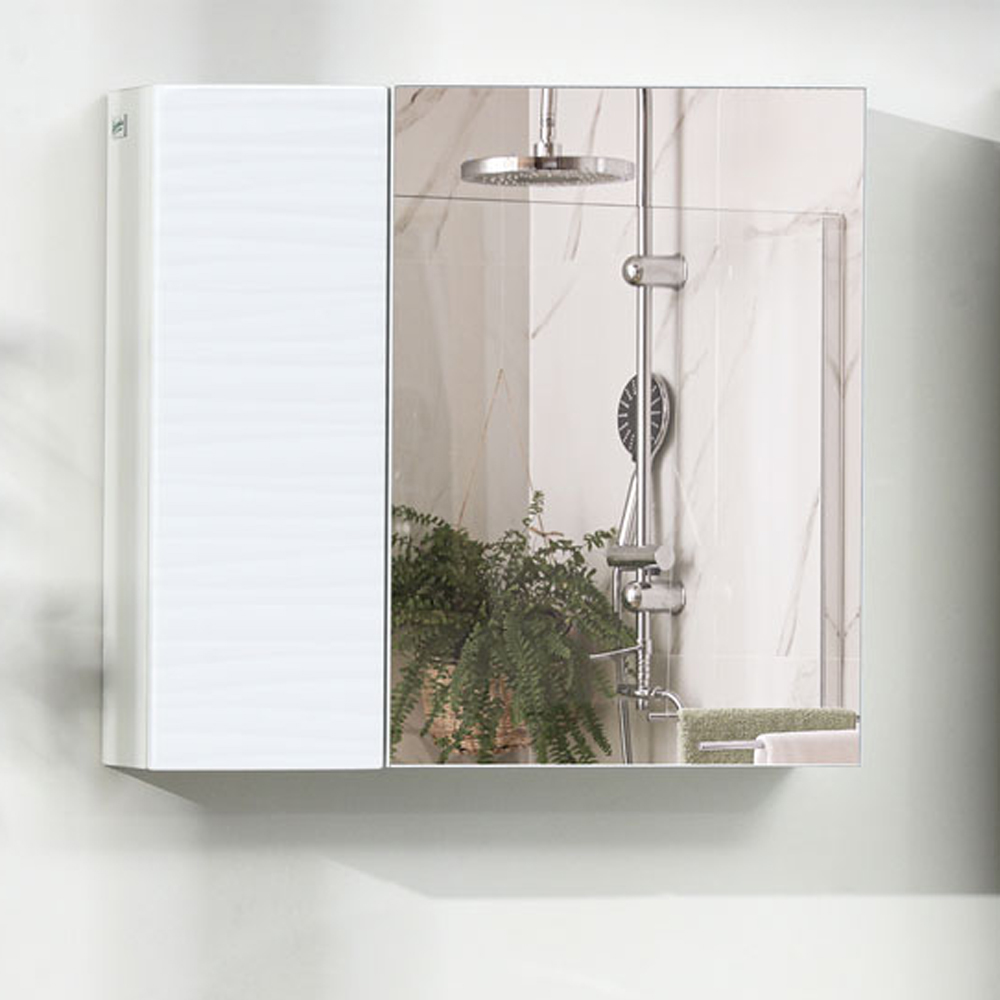 Kleankin 2 Door Mirror Bathroom Cabinet Image 1