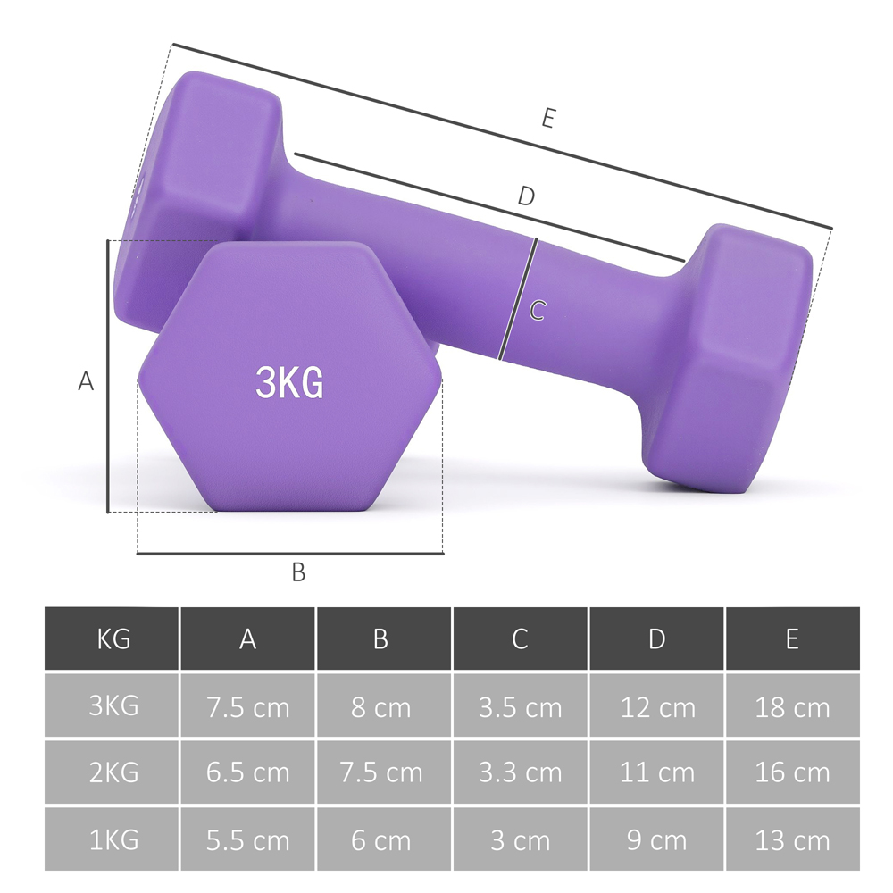 SPORTNOW Pink Hex Dumbbell Set with Storage Rack 6 Pack Image 9