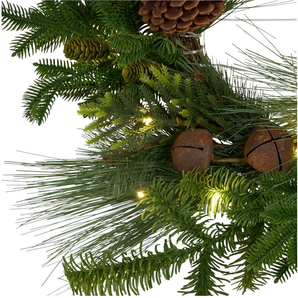 Pinecone and Bells WreathGreen Image 5