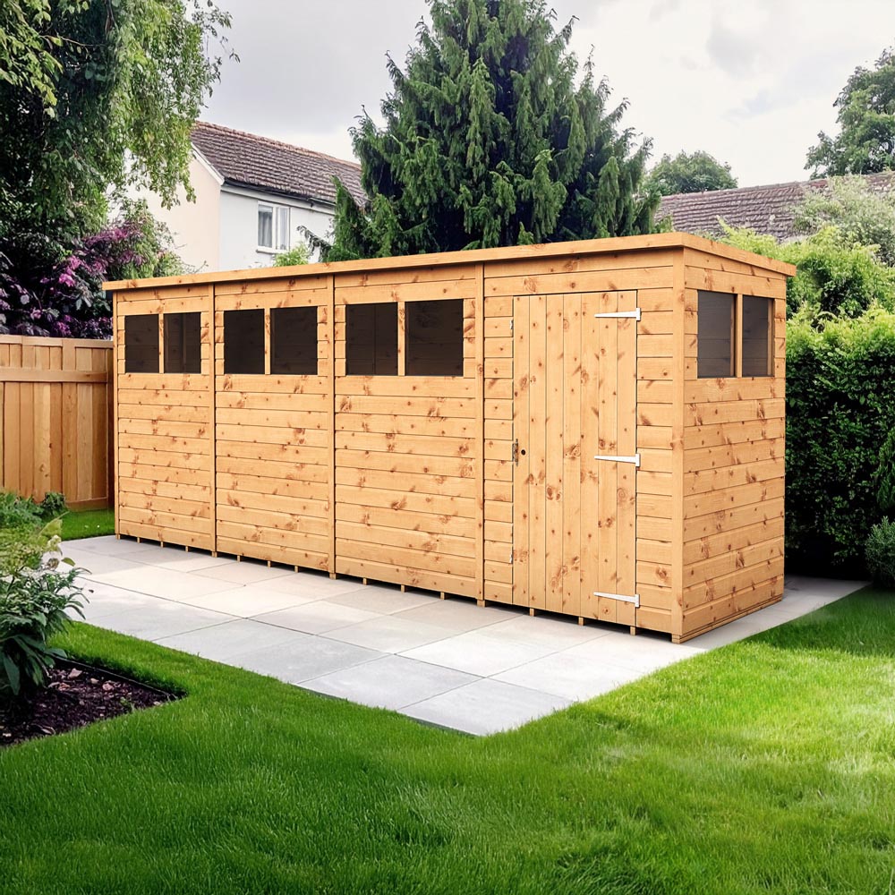 Empire Sheds 16 x 4ft Tongue and Groove Wooden Pent Garden Shed Image 2