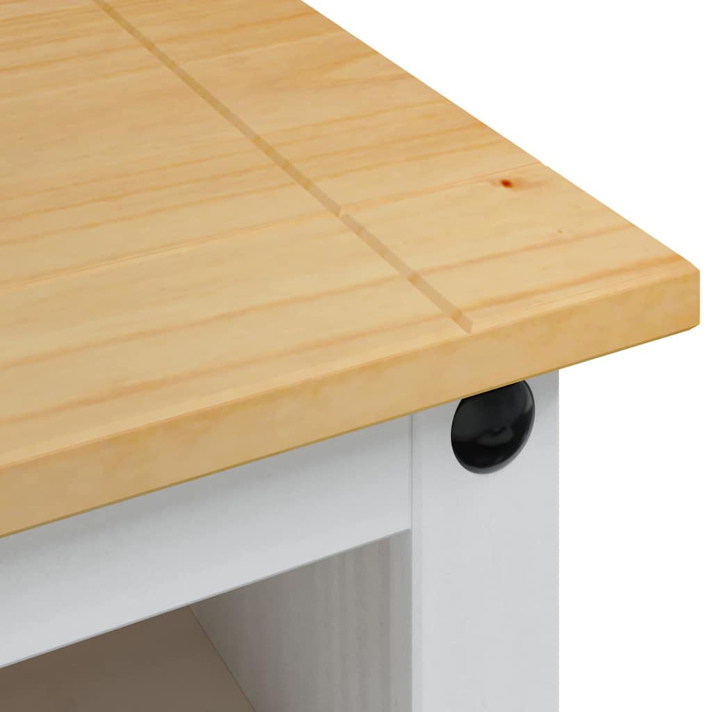 vidaXL Single Door 2 Shelf White TV Cabinet Image 9