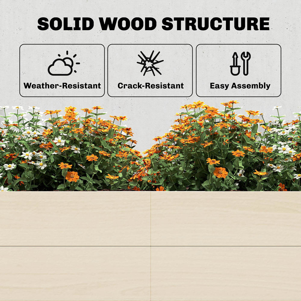 Outsunny 620L Wooden Raised Garden Bed Image 6