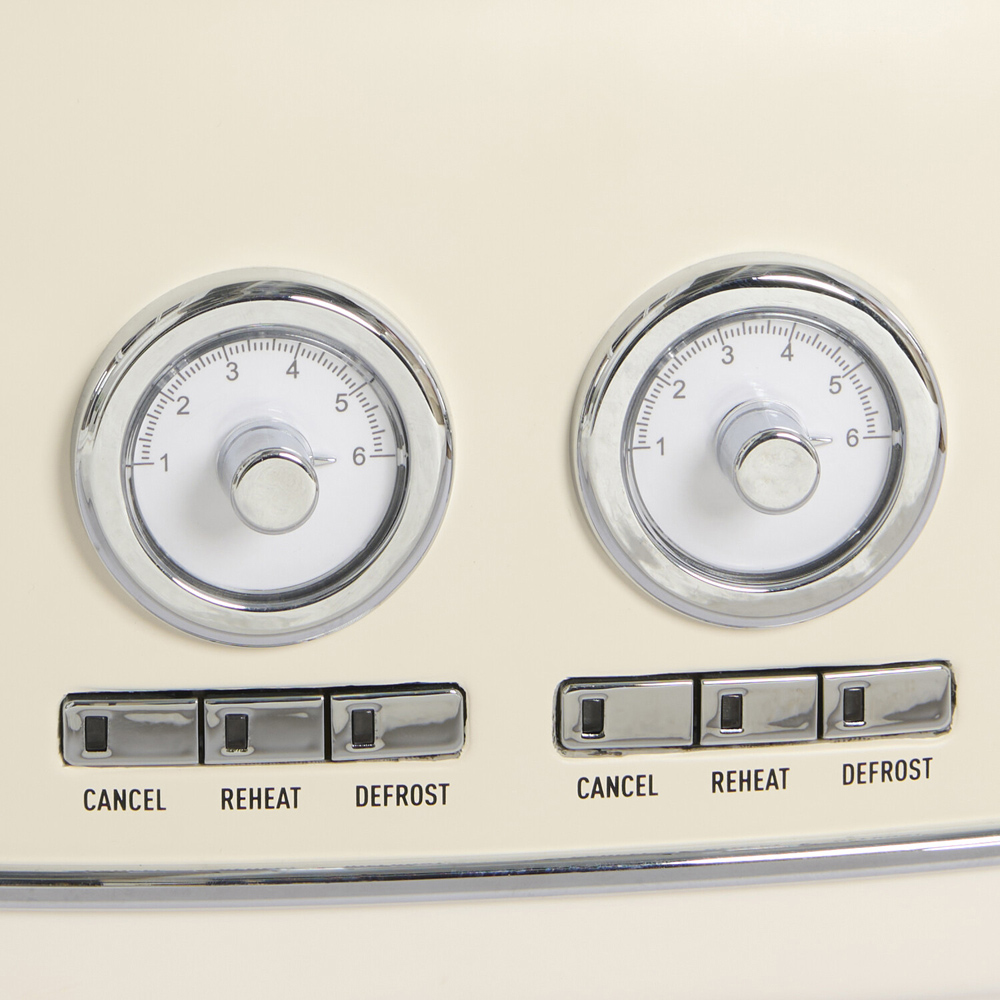 Kitchen Master 4 Slice Retro Toaster Cream Image 5