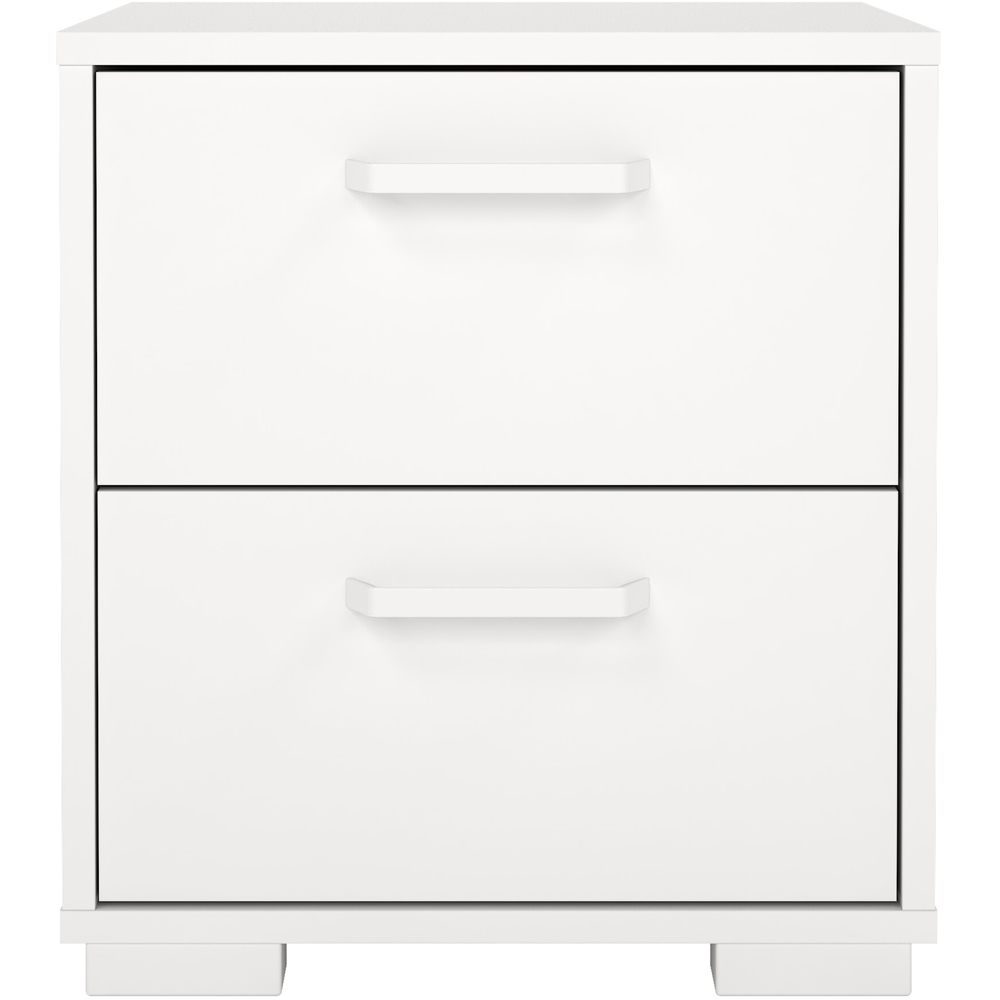 Florence Sofia 2 Drawer White Nightstand Image 2