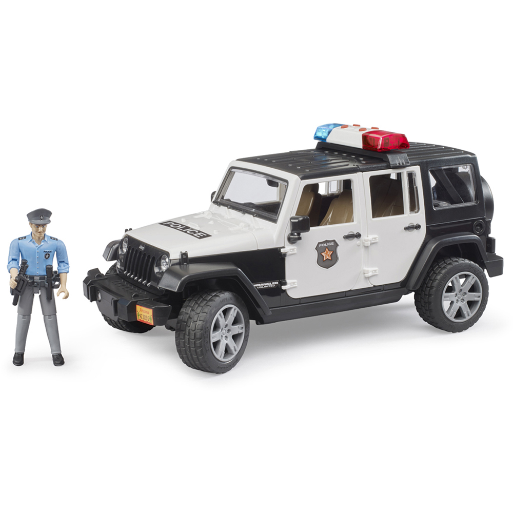 Bruder Kids Jeep Wrangler Unlimited Rubicon Police Officer Emergency Response Playset Model Image 3