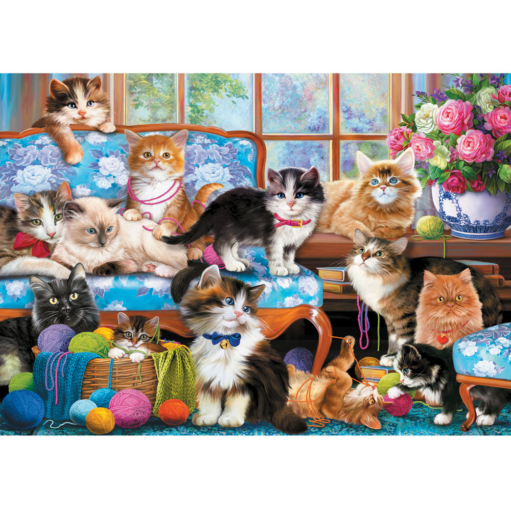 Cat Family 500 Piece Jigsaw Puzzle Image 2