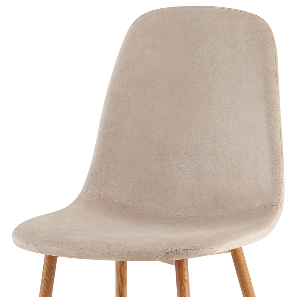 DS Living Luxe Set of 2 Sandshell Wood Printed Coating Dining Chairs Image 3