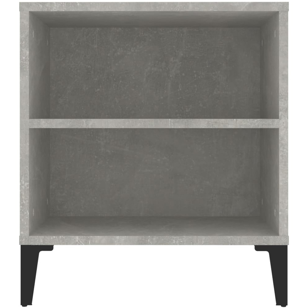 vidaXL 2 Drawer 4 Shelf Concrete Grey TV Cabinet Image 7