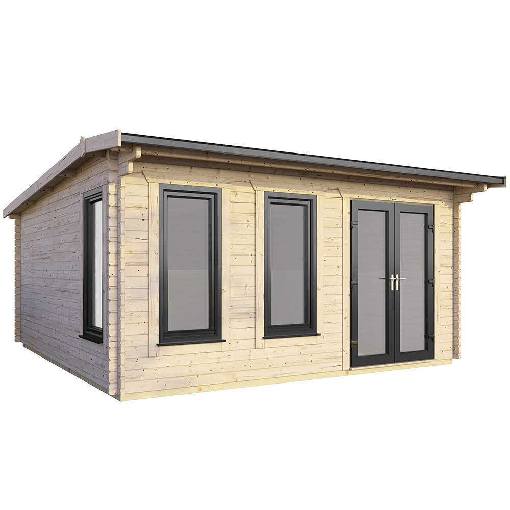 Power Sheds 16 x 14ft Right Double Door Apex Log Cabin Image 1