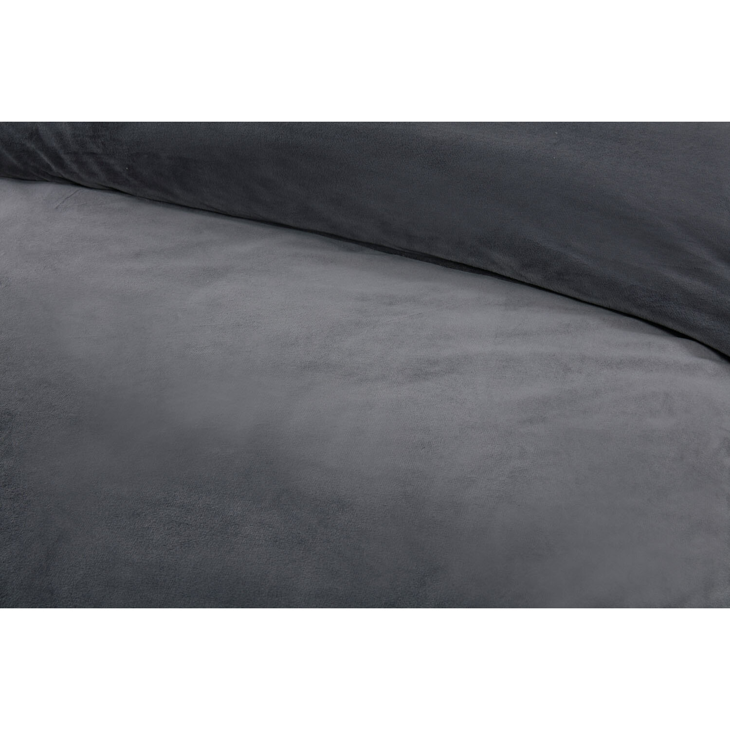 Helsinki Double Charcoal Fleece Duvet Cover and Pillowcase Set Image 4