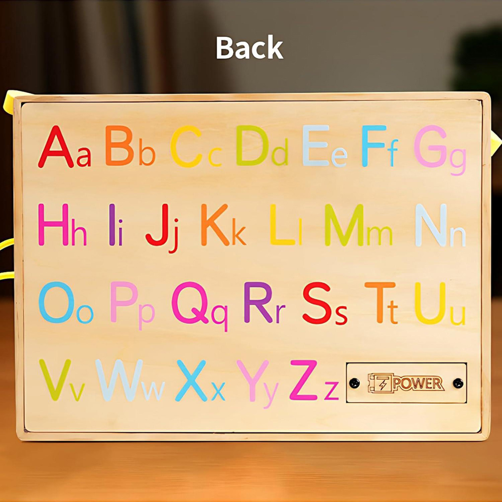 Dyzi Toddlers Montessori Busy Board Wooden Steering Wheel Sensory Toy Image 6