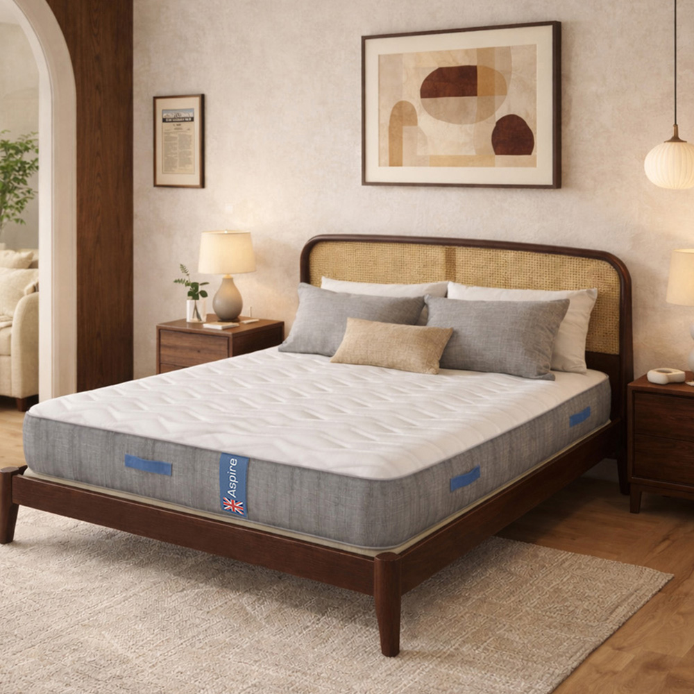 Aspire Heritage Comfort Small Double Medium Firm Wool Pocket Spring Hybrid Mattress Image 2