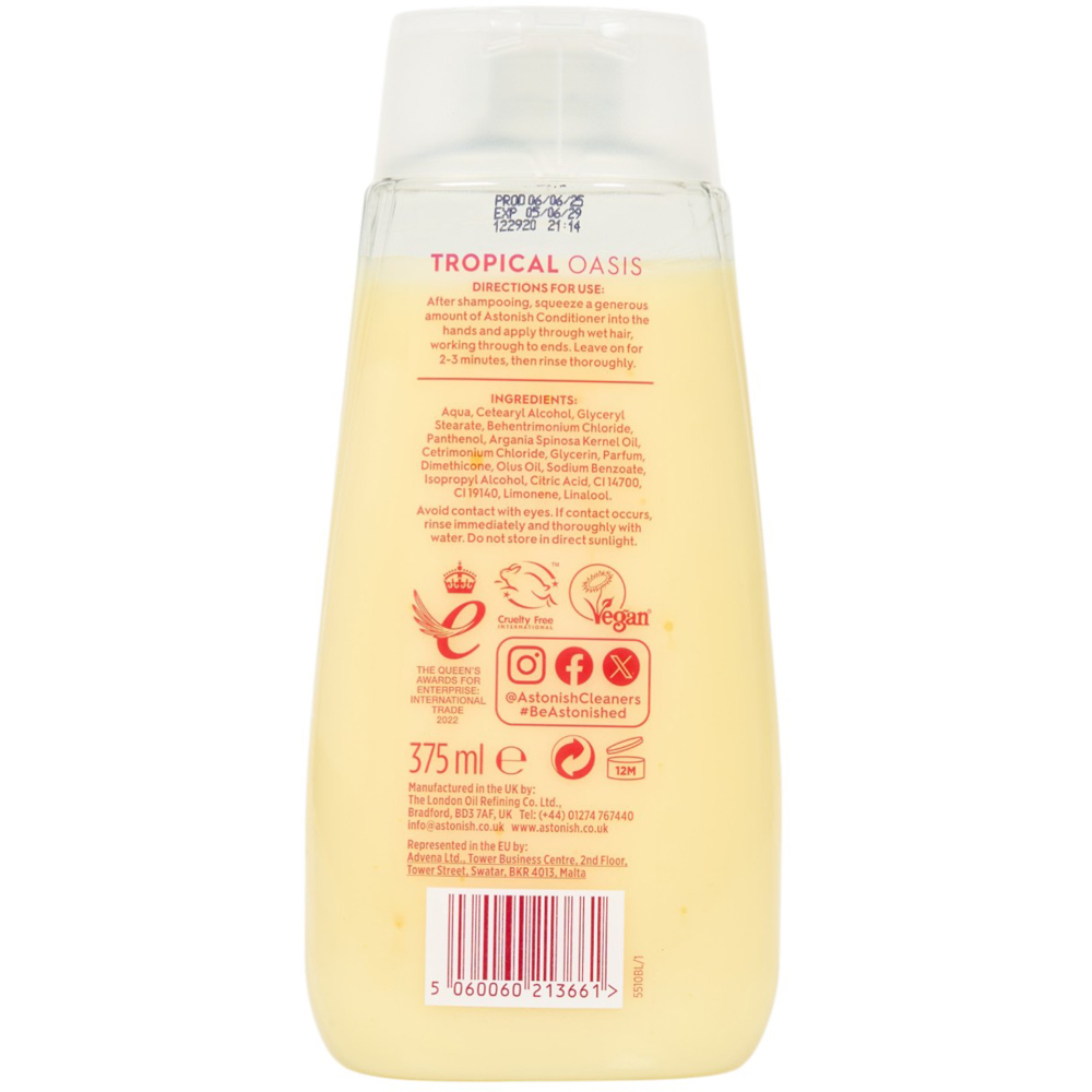 Astonish Tropical Oasis Conditioner 375ml Image 2