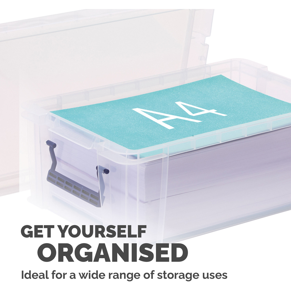 Fellowes Prostore 10L Storage Box with Lid 4 Pack Image 4