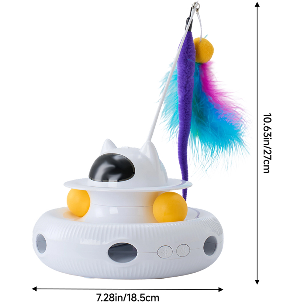 H&O Direct 4-in-1 Rechargeable Multi-Function Electronic Automatic Interactive Cat Toy Image 6