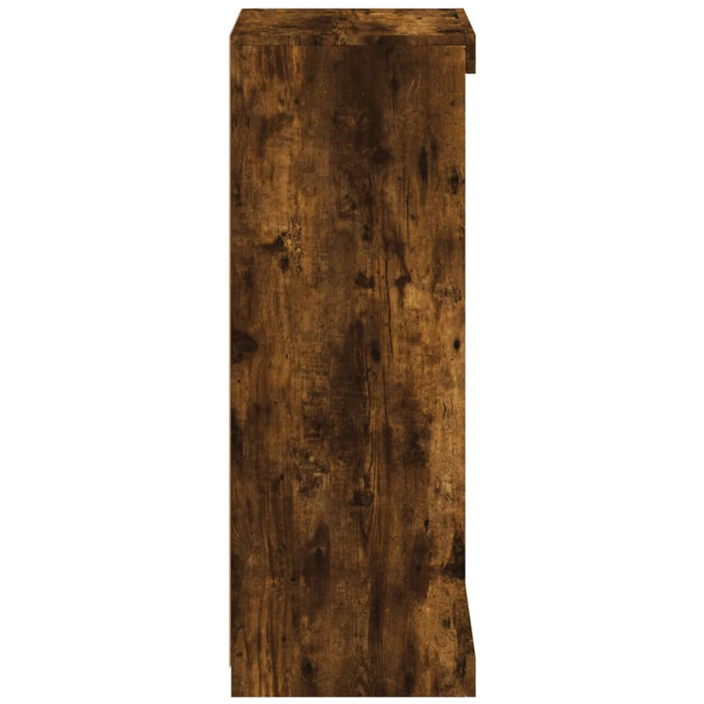 vidaXL 4 Shelf Smoked Oak LED Sideboard Image 6