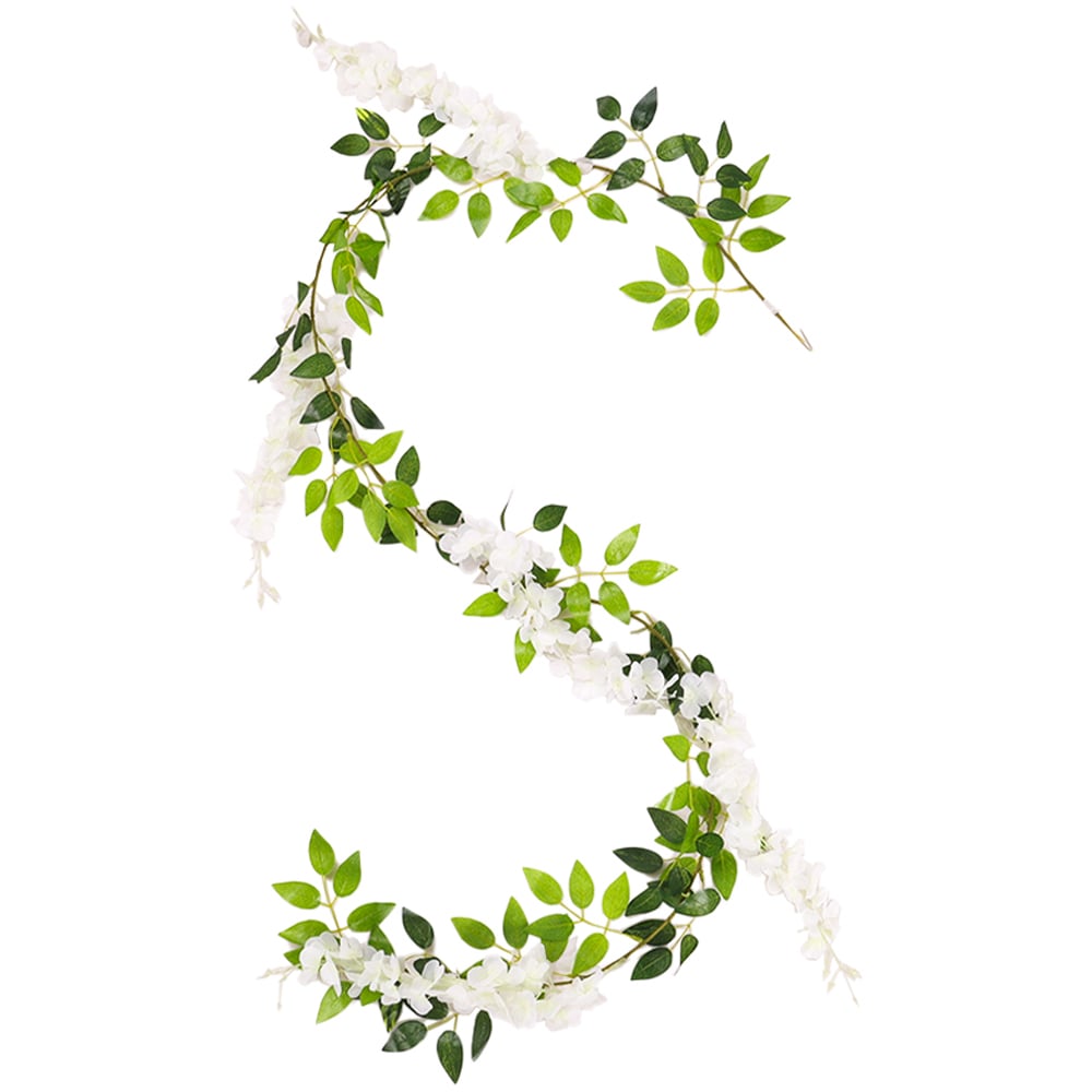 Living and Home Silk Wisteria Artificial Vine Garland 190cm Image 1