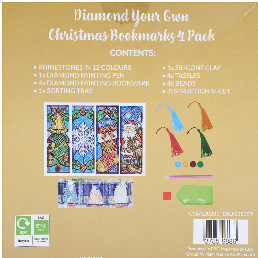 Diamond Your Own Christmas Bookmarks Kit Image 3