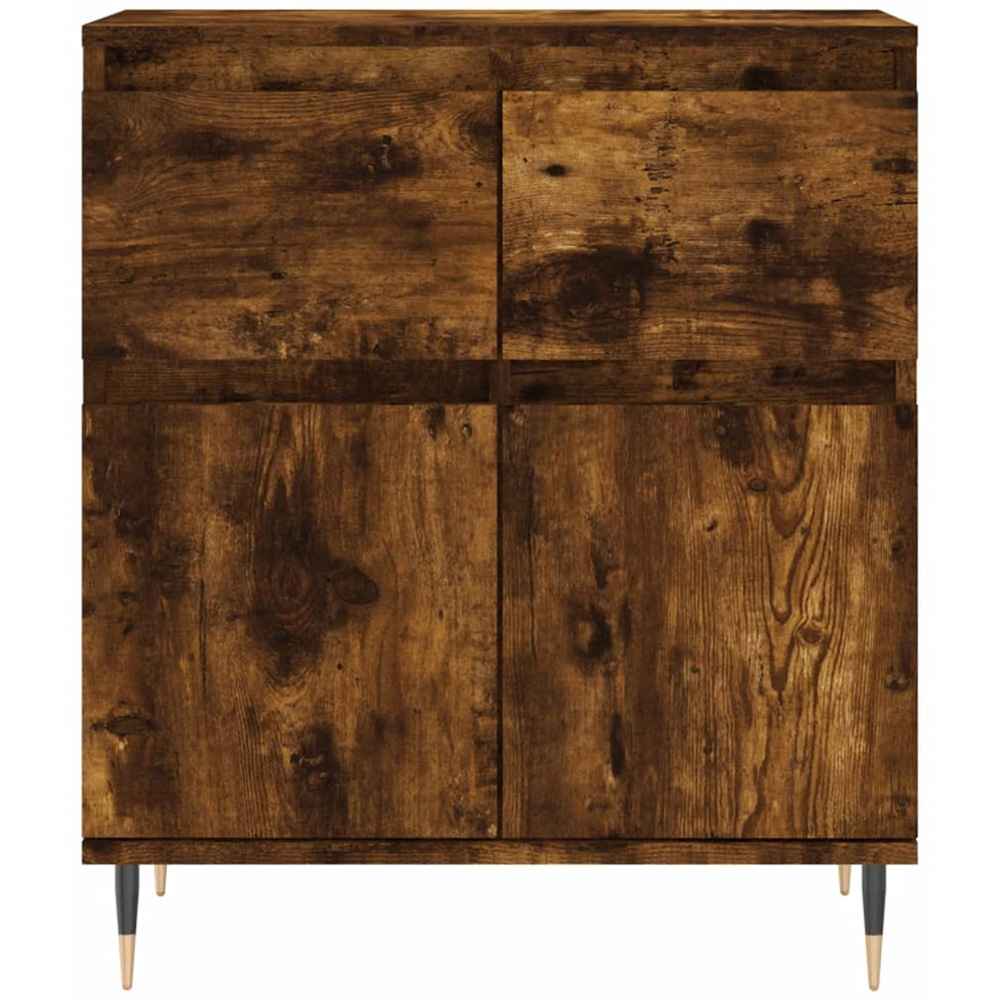 vidaXL 2 Door 2 Drawer Smoked Oak Sideboard Image 5