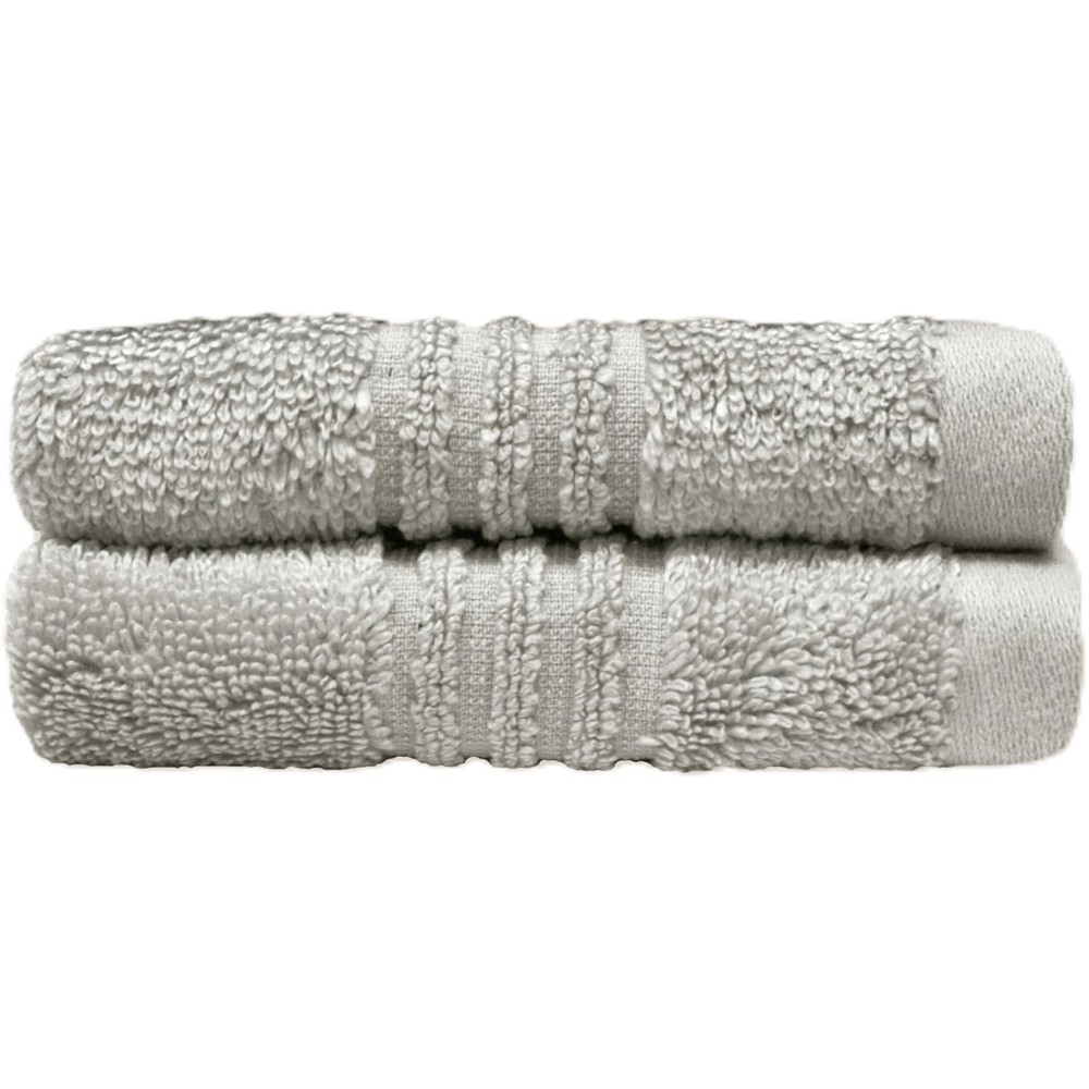 Misona Ultra Soft Bamboo Silver Face Cloth 2 Pack Image 1