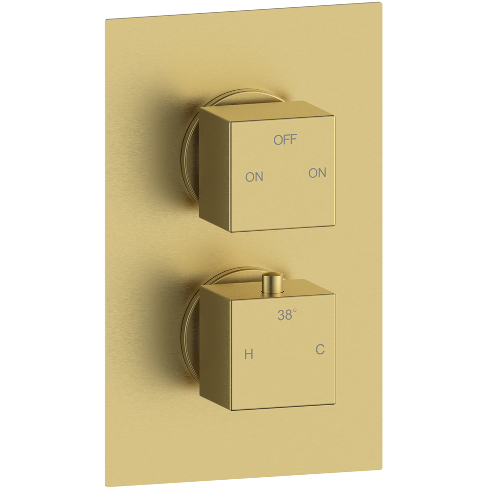 Bathstore Siesta Brushed Brass Thermostatic Shower Valve Kit Image 4