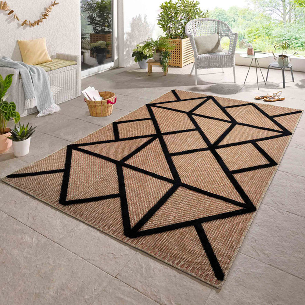 Desire Rugs Harper Black Prism Rug 50 x 80cm Image 2