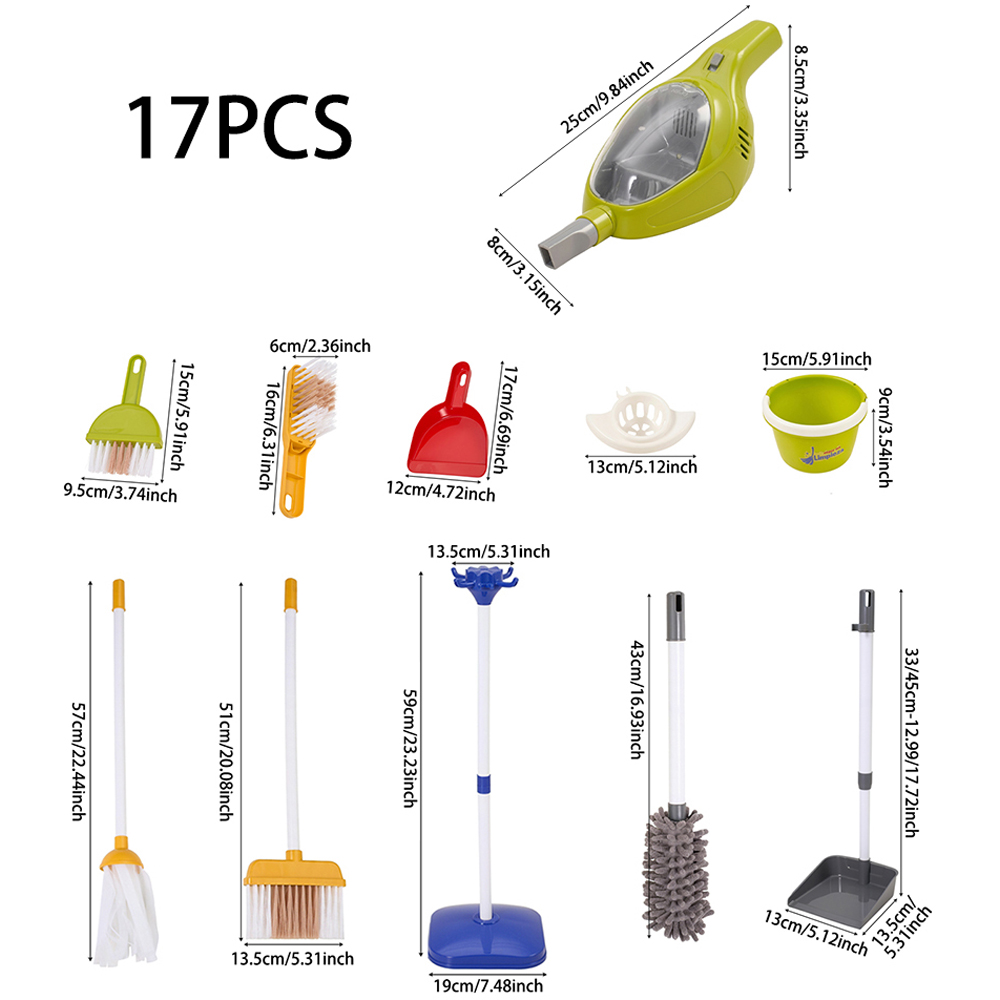 H&O Direct Kids 17 Piece Cleaning Pretend Play Set Image 5