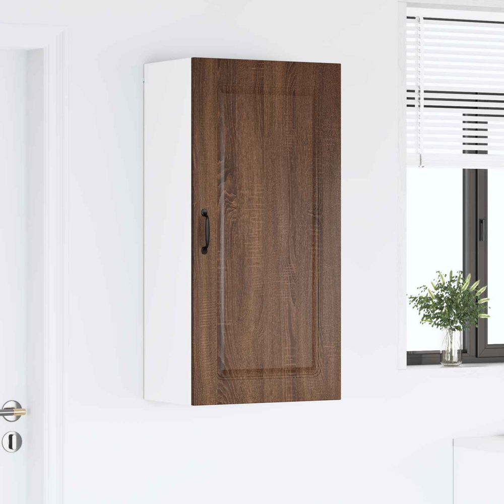 vidaXL Single Door Brown Oak Kitchen Wall Cabinet Image 9
