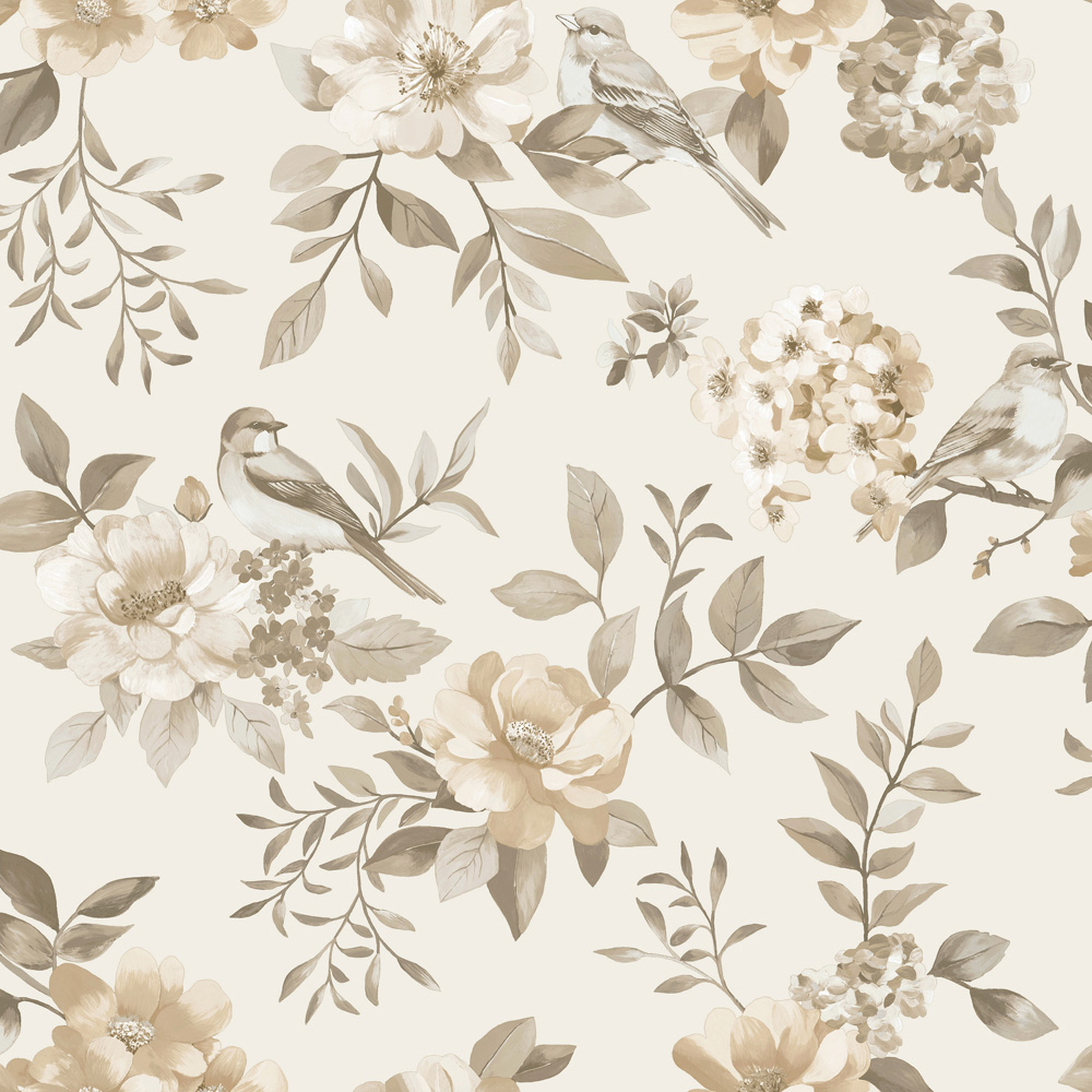 Holden Decor The Bird Garden Neutral Wallpaper Image 1