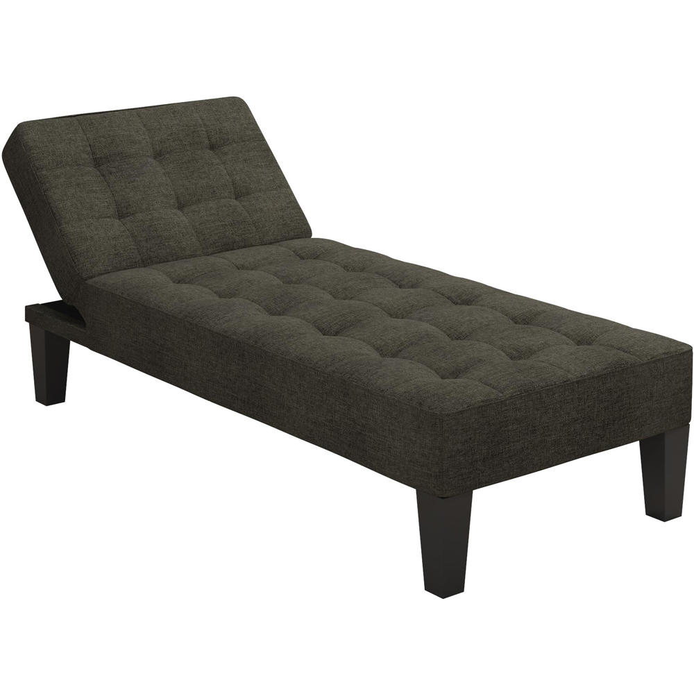 Dorel Adalynn Grey Linen Chaise Lounger Image 5