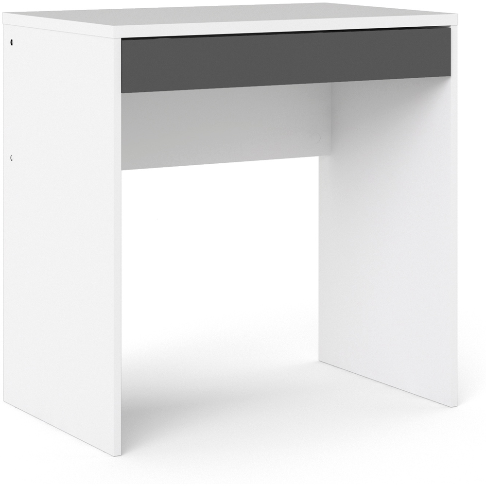Florence Function Plus Single Door Single Drawer Desk White and Grey Image 3