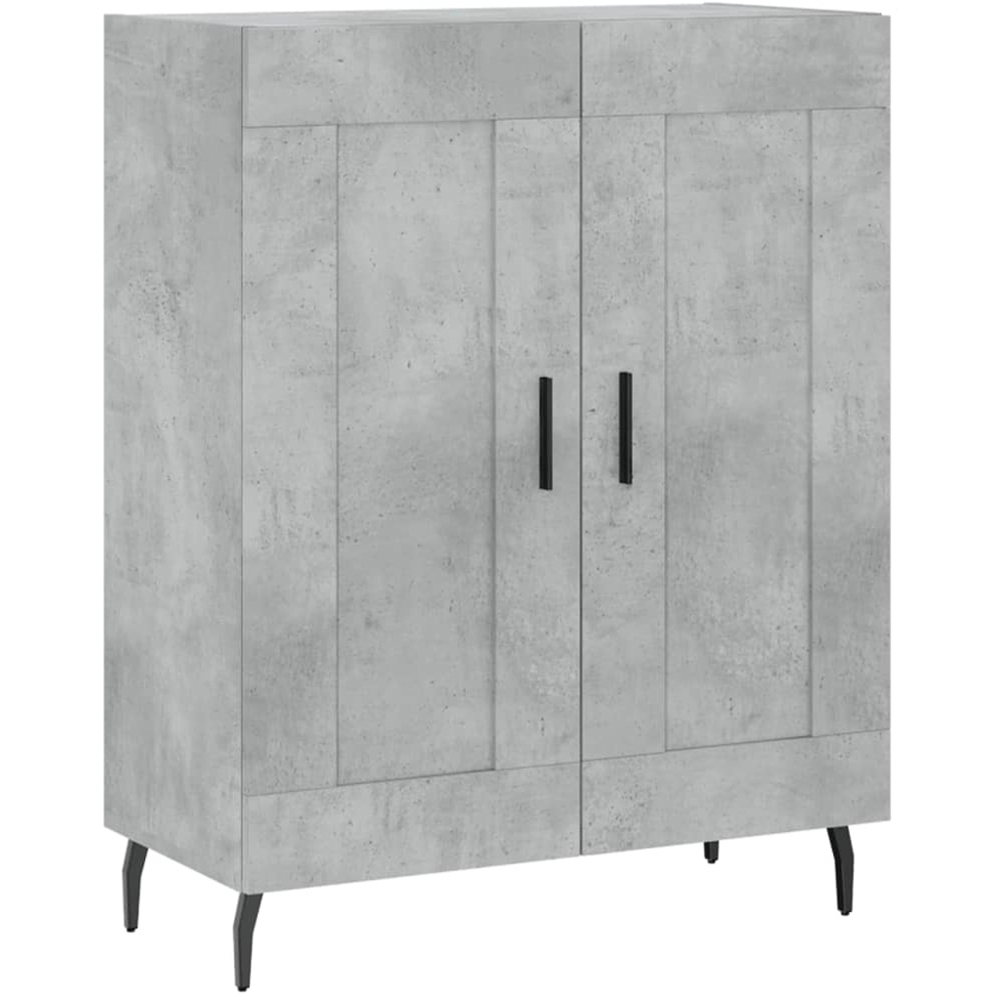 vidaXL 2 Door 3 Shelf Concrete Grey Wooden Cabinet Image 7