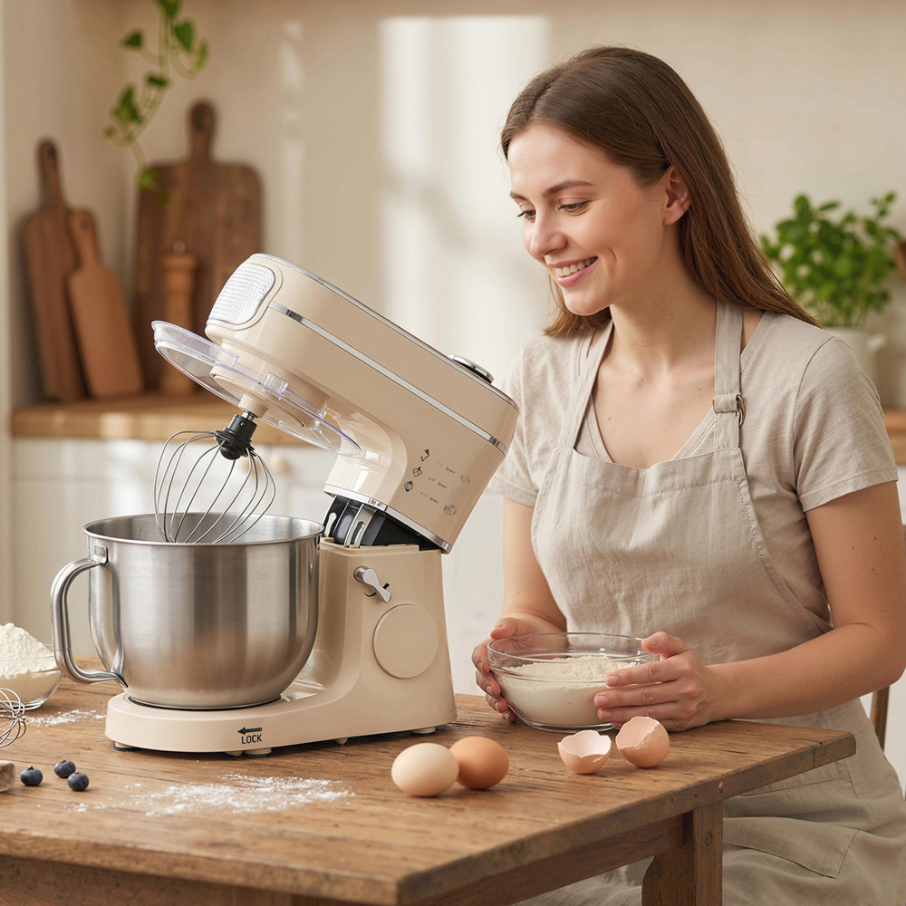 HOMCOM 800-296V70CW 11 Speed Cream 6L Stand Mixer 1400W Image 3