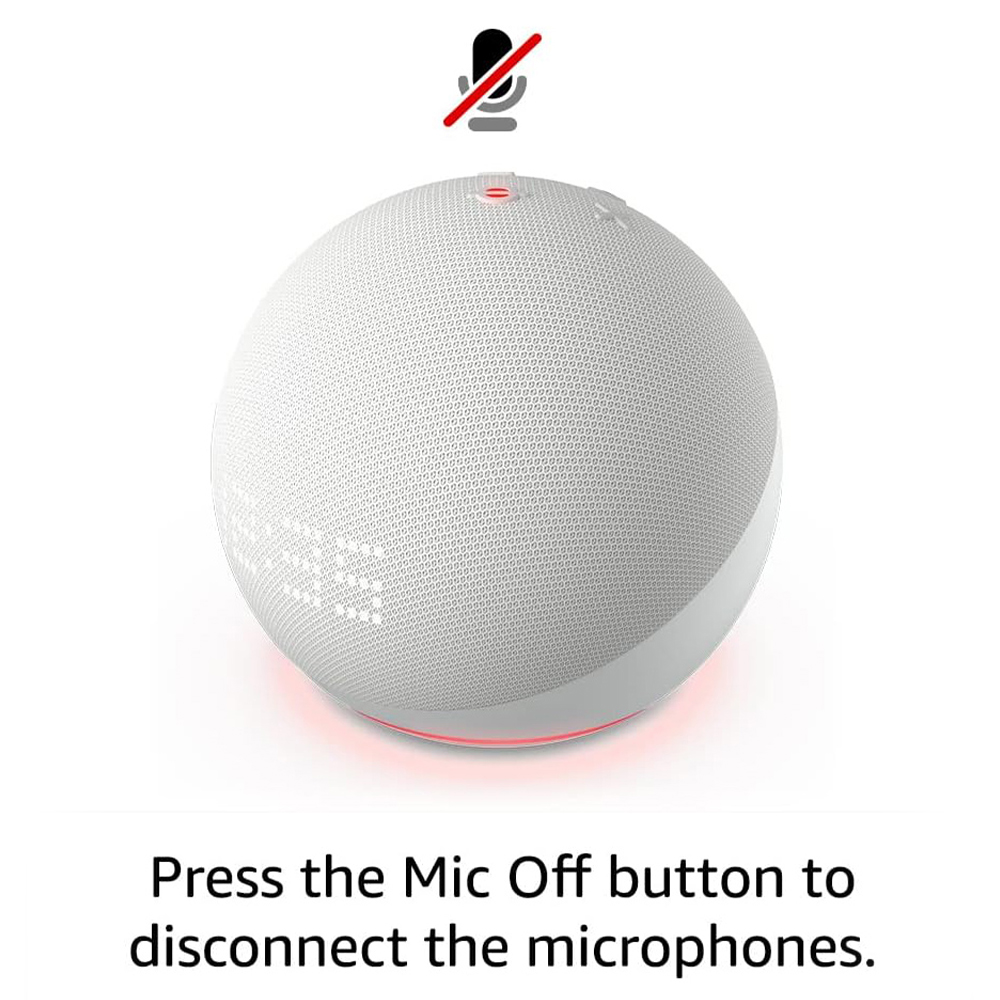 Amazon Echo Dot Smart Speaker with Clock White Image 6