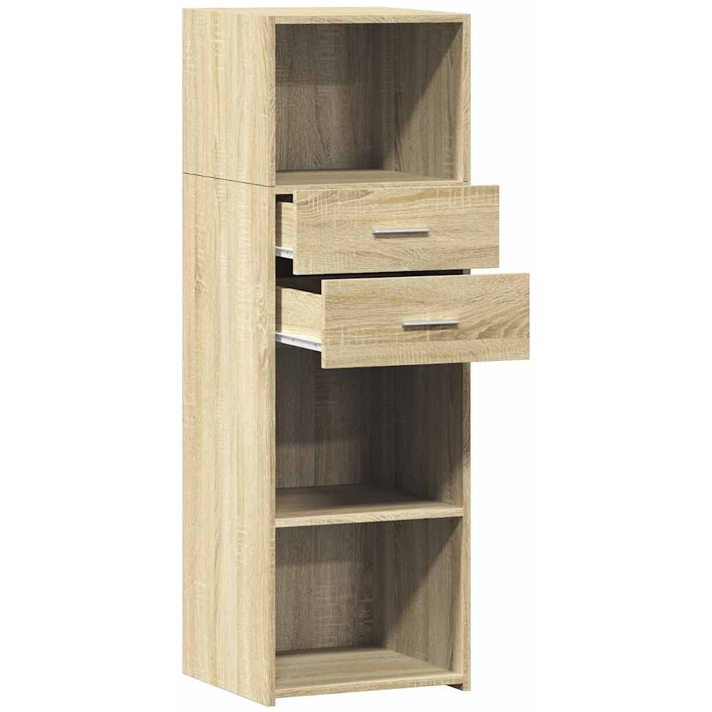 vidaXL 2 Drawer 3 Shelf Sonoma Oak Tall Highboard Image 7