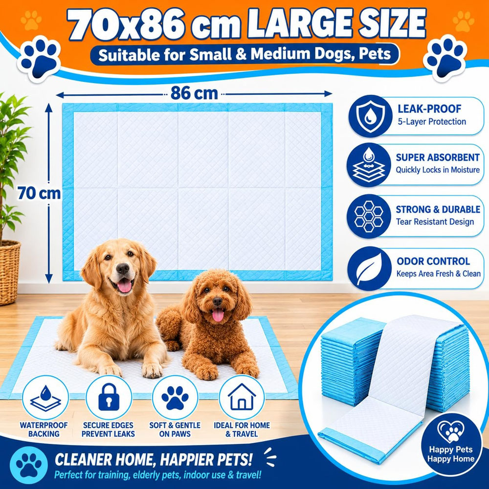 ATEK Super Absorbent Puppy Wee Training Pad 70 x 86cm 100 Pack Image 7