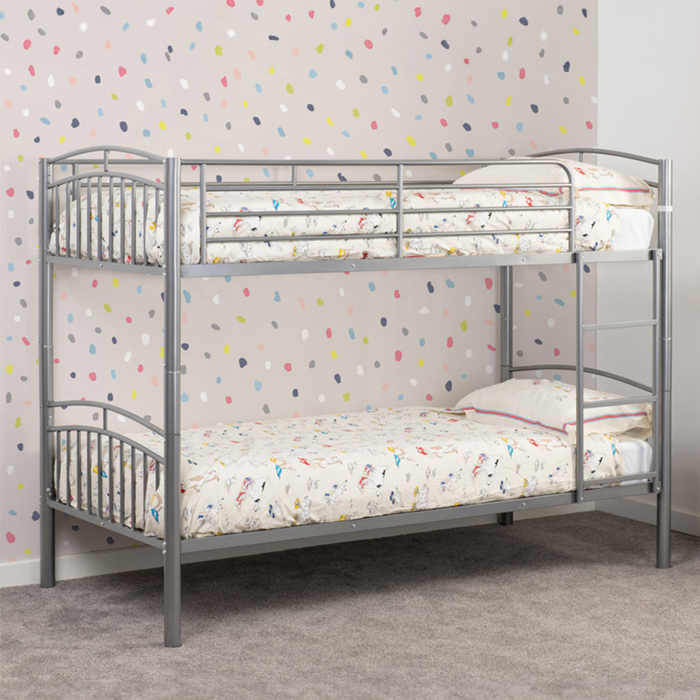 Seconique Ventura Single Sleeper Silver Bunk Bed Image 1