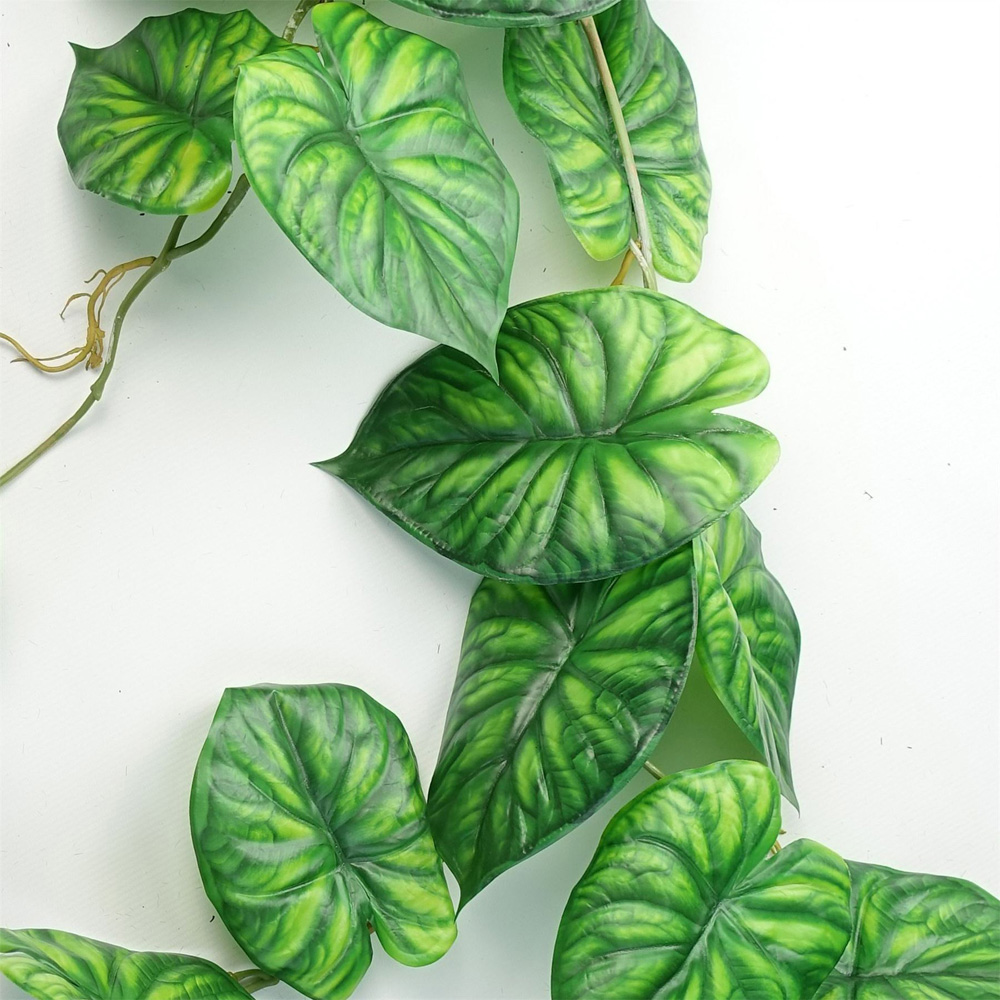Leaf Trailing Natural Look Alocasia Dragon Scale Hanging Artificial Plant 4ft Image 2
