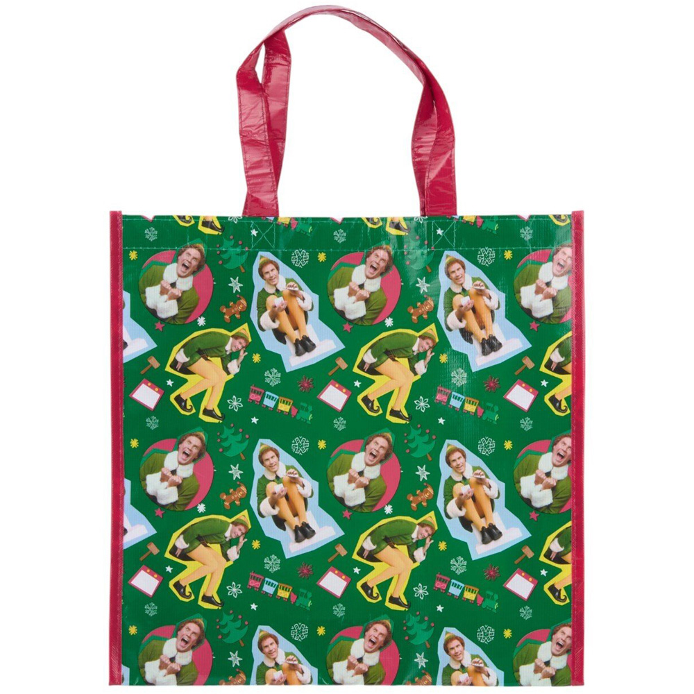 Assorted Elf Christmas Shopper Bag Red or Green Image 7