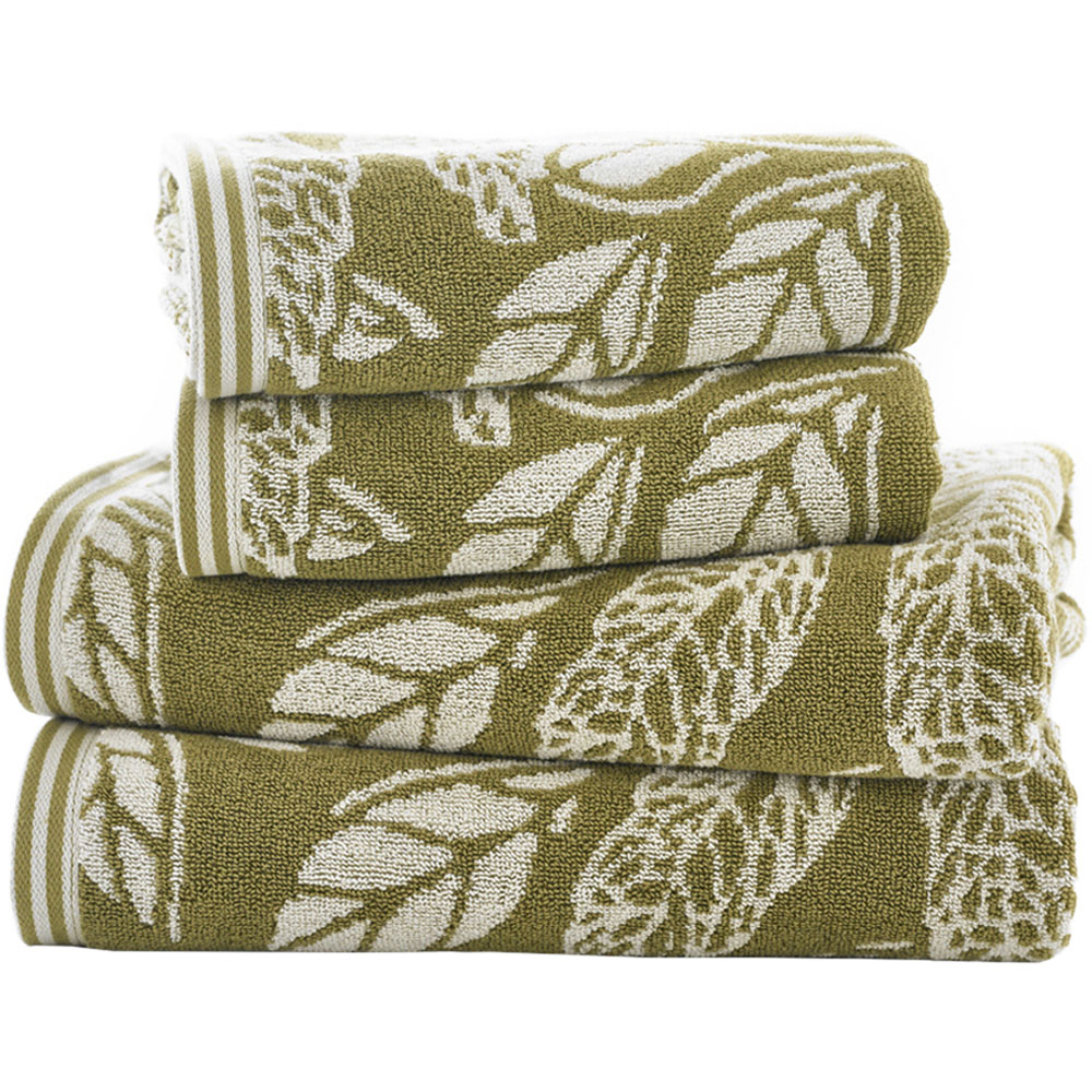 Deyongs Mixed Leaves Green Bath Towel Image