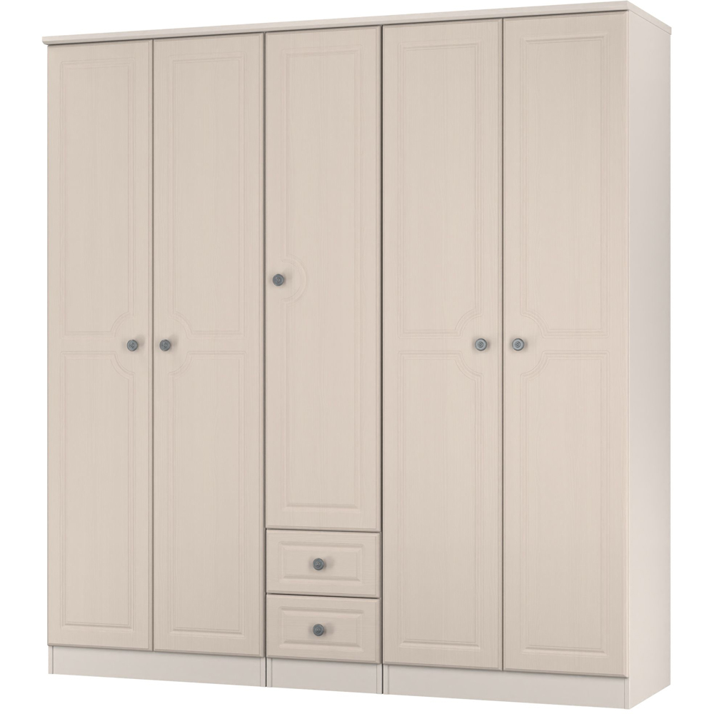 Crowndale Pembroke 5 Door 2 Drawer Kashmir Ash Wardrobe Ready Assembled Image 3
