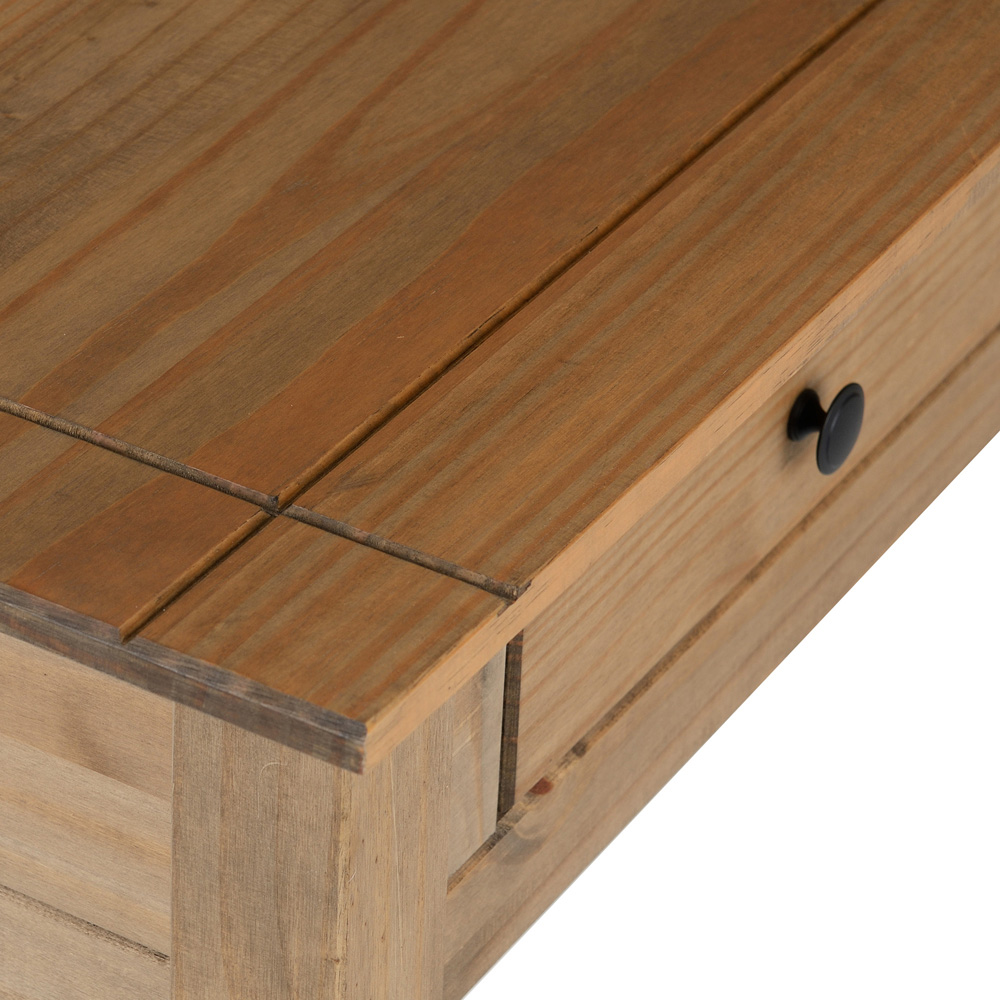 Seconique Panama 2 Drawer Natural Wax Console Table Image 6