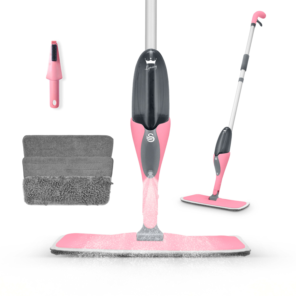 Swan Lynsey 2-in-1 Pink Microfibre Spray Mop Image 3