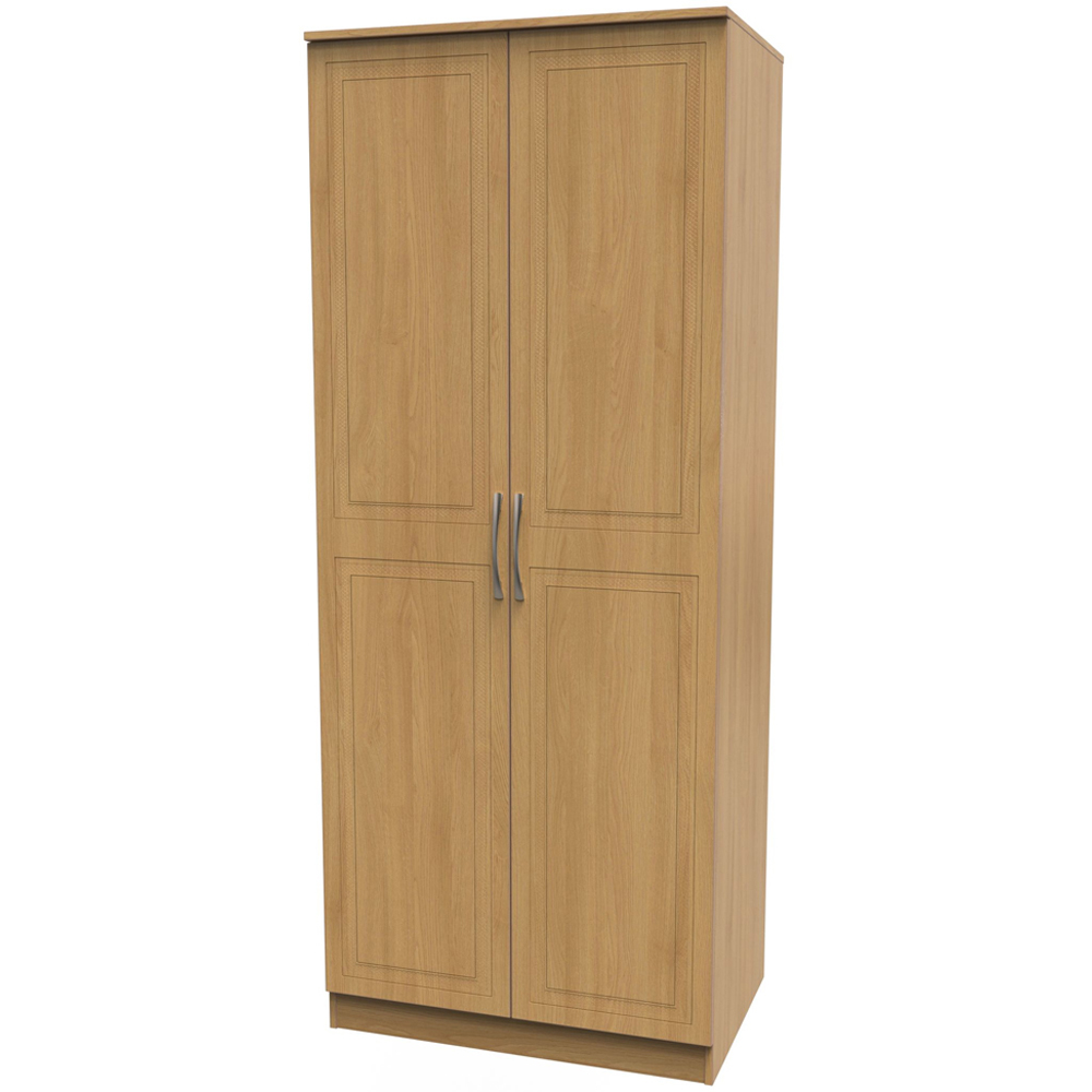 Crowndale Dorset 2 Door Modern Oak Wardrobe Ready Assembled Image 2